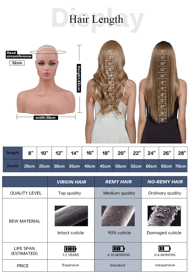 Brown Straight Human Hair Wig With Bangs