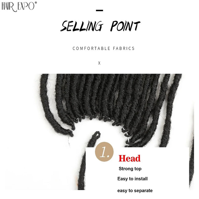 18"Synthetic Faux Locs Crochet Braids Hair Extensions