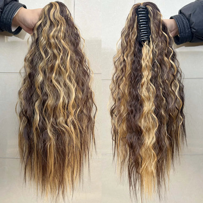 Synthetic Long Wavy Ponytail Hair Extensions