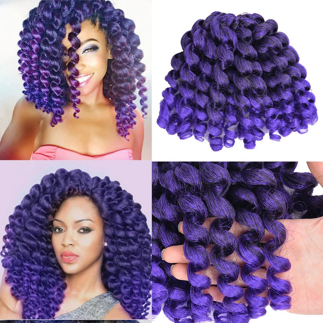 Curly Jumpy Wand Curl Jamaican Bounce Synthetic Braiding Hair Extensions