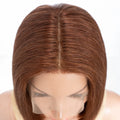 Highlight Brown Long Pixie Straight Bob