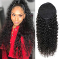 Curly Human Hair Drawstring Ponytail Extension