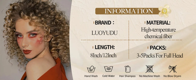 Curly Jumpy Wand Curl Jamaican Bounce Synthetic Braiding Hair Extensions