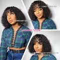Jerry Curly Short Pixie Bob Cut Human Hair Wig With Bangs