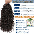 1-6 Packs GoGo Curl Crochet Hair