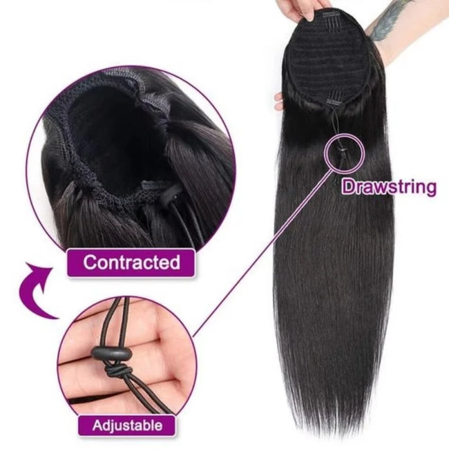 Hair Extension Drawstring Ponytail