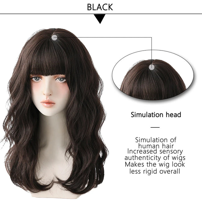 Deep Wave Wig With Bangs