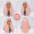 Synthetic Curly Lace Frontal Wigs With Bangs