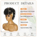 Synthetic Short African Curly Mohawk with Bangs Wig