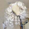Ombre Silver Grey Synthetic Pre Plucked Wig