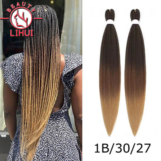 Ombre Pre Stretched Braiding Hair Bundles