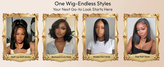 UNice Straight Human Hair Wig