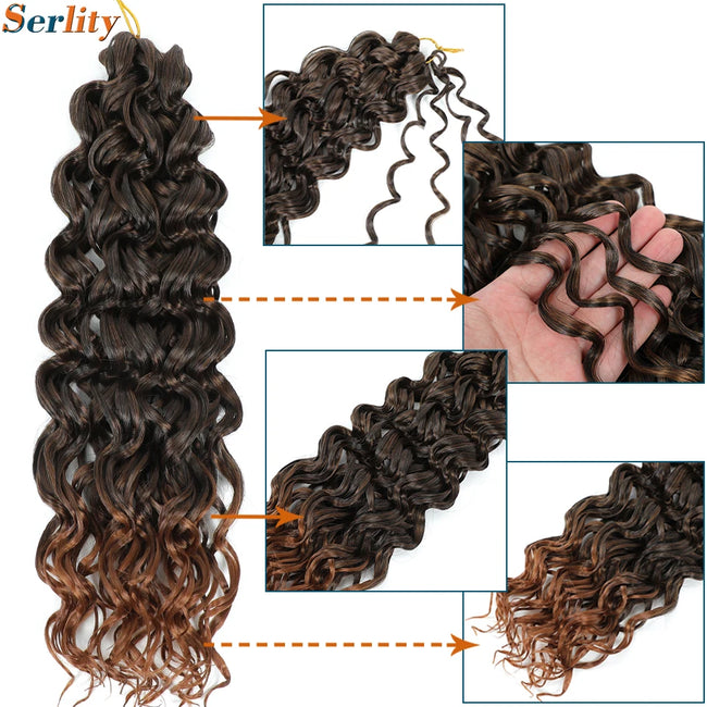 1-6 Packs GoGo Curl Crochet Hair