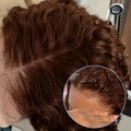 Chocolate Brown Curly Human Hair Wig