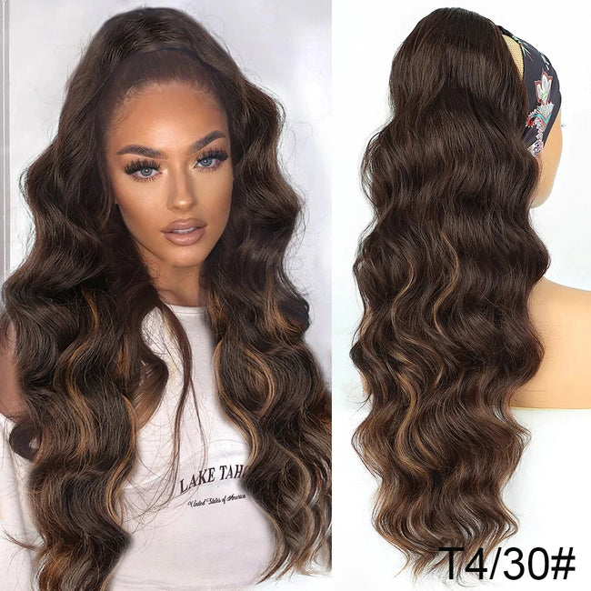 Short Ponytail Synthetic Curly Clip In Hair Extensions