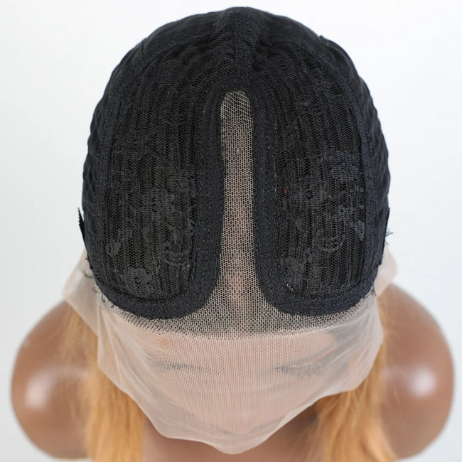 Highlight Brown Long Pixie Straight Bob