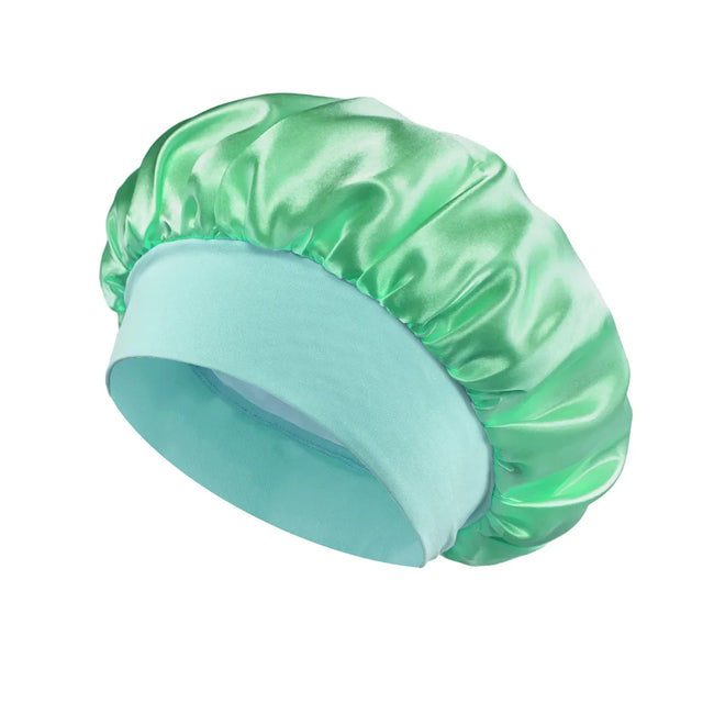 Wide-brimmed Satin Hair Bonnet for Sleeping