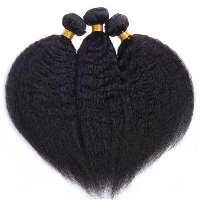 Brazilian Yaki Straight Human Hair Weave Bundles