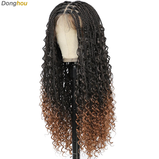 Box Braid Wig with Baby Hair Lace