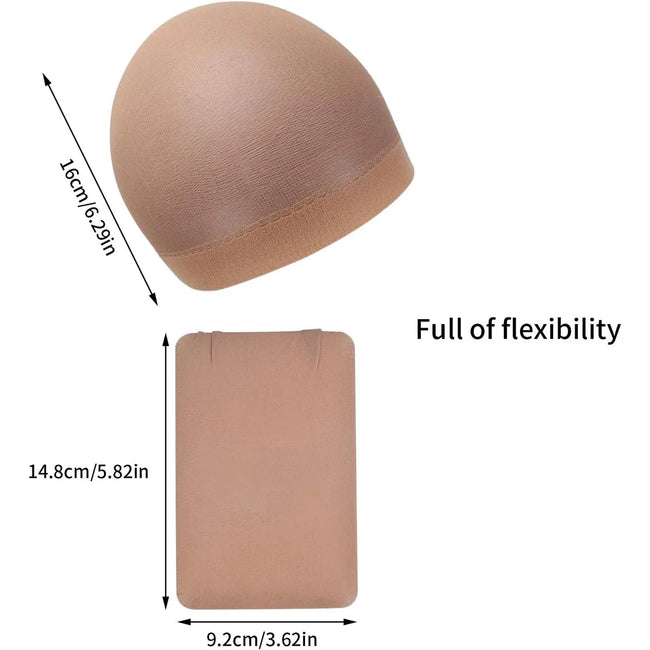2Pcs Hair Cap Net Mesh For Weave Black Brown Stretch Mesh Wig Caps For Making Wigs Free Size Hairnets Caps