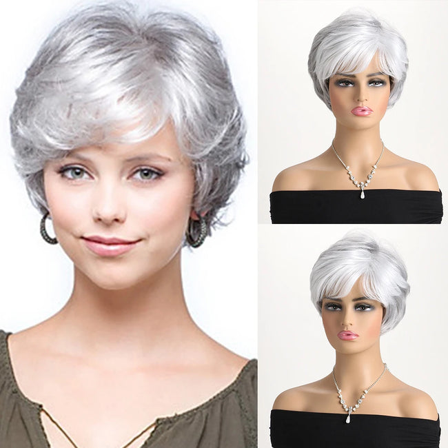 Short Natural Wig with Bangs