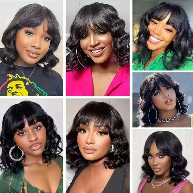 Short Bob Wig with Bangs