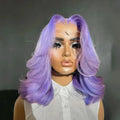 Ombre Silver Grey Synthetic Pre Plucked Wig