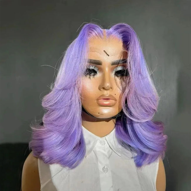 Ombre Silver Grey Synthetic Pre Plucked Wig