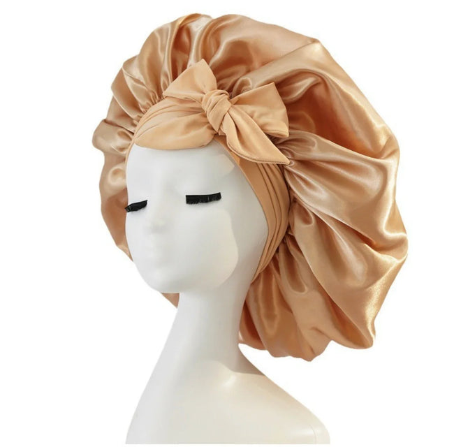 Satin Bonnet With Adjustable Bonne For Sleeping