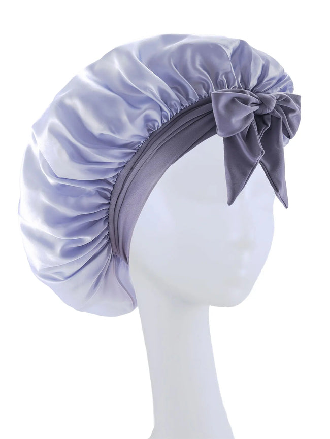 Silk Bonnet for Sleeping Women Satin Bonnet Hair Bonnet night sleep cap scarf wrap for curly hair With Tie Band for Curly Ha