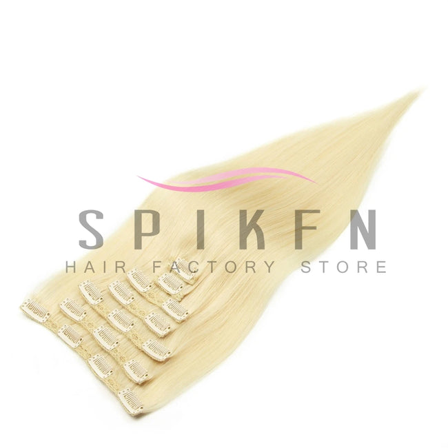 Burgundy Brazilian Remy Straight Hair Clip Hair Extensions