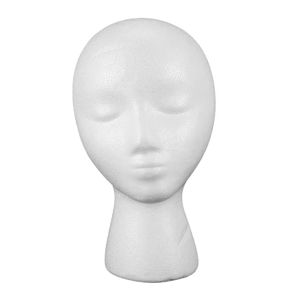 Female Styrofoam Foam Mannequin Manikin Head Model Hat Glasses Display Foam Mannequin Head Model Hat Wig Display Stand Rack