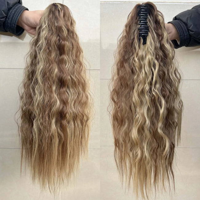 Synthetic Long Wavy Ponytail Hair Extensions