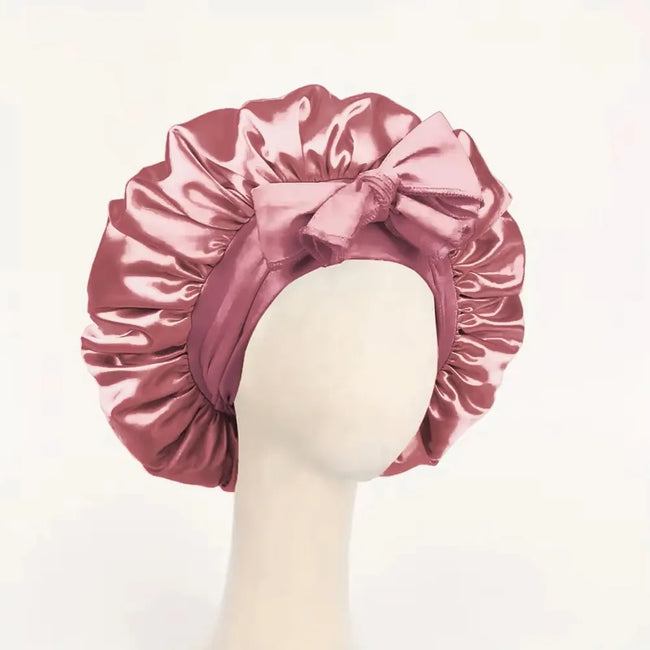 Satin Bonnet With Adjustable Bonne For Sleeping