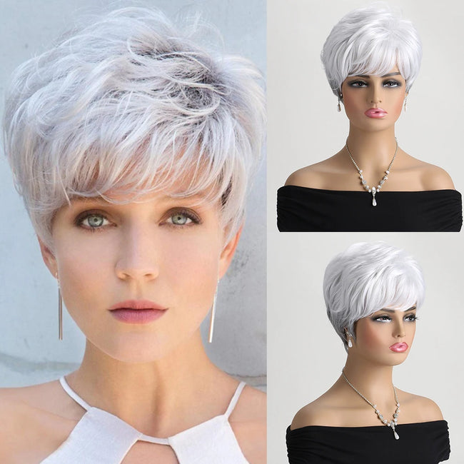 Short Natural Wig with Bangs