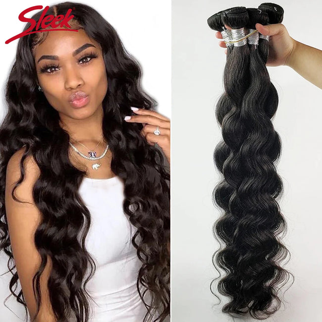 Sleek Body Wave Bundles Peruvian Hair Bundles