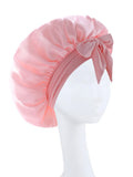 Silk Bonnet for Sleeping Women Satin Bonnet Hair Bonnet night sleep cap scarf wrap for curly hair With Tie Band for Curly Ha