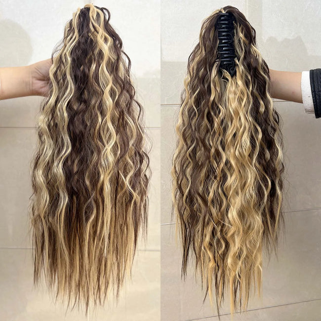 Synthetic Long Wavy Ponytail Hair Extensions
