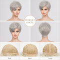 White Silver Gray Kanekalon Human Hairs
