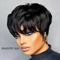 Short Bob Pixie Cut Wig With Bangs