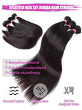Straight Human Hair Bundles Brazilian Raw Remy Weave