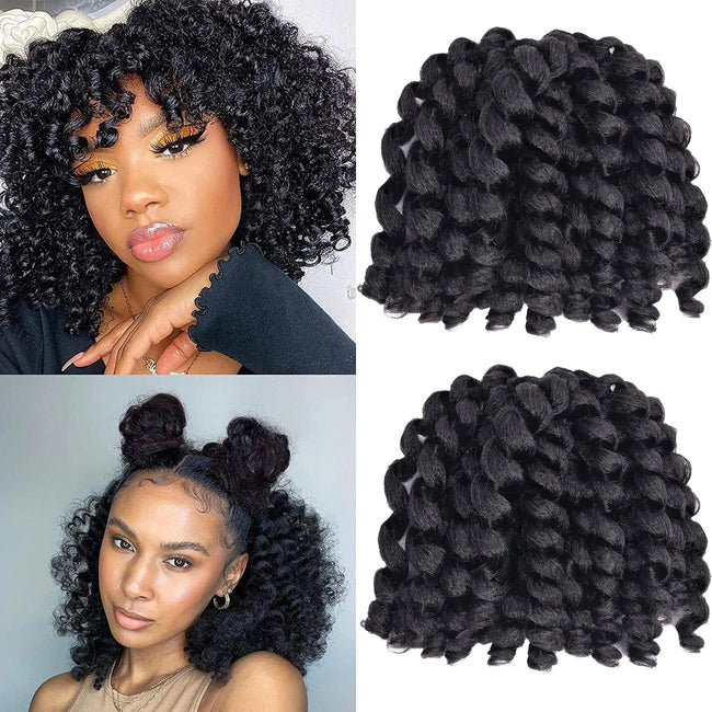 Curly Jumpy Wand Curl Jamaican Bounce Synthetic Braiding Hair Extensions
