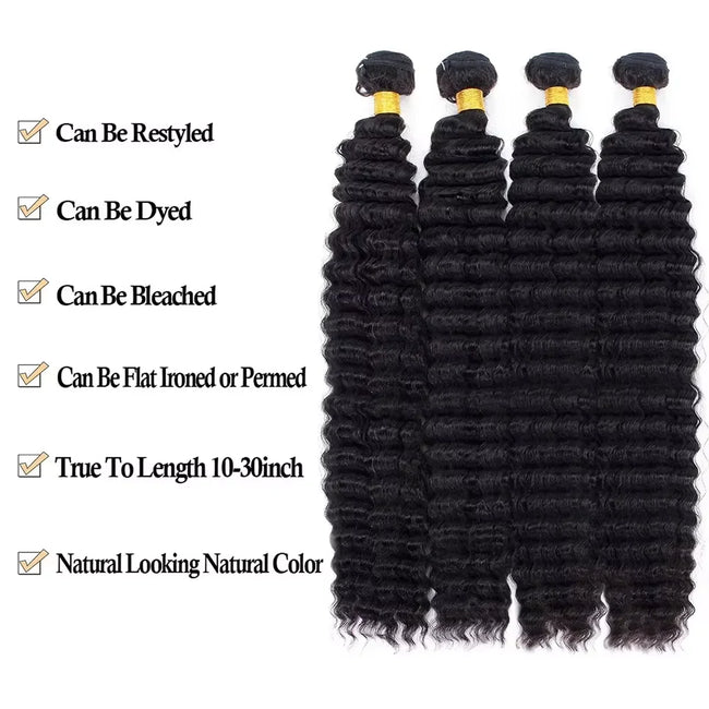 Deep Wave Brazilian Hair Bundles