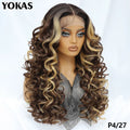 Synthetic Curly Lace Frontal Wigs With Bangs