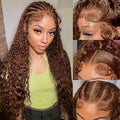 Chocolate Brown Curly Human Hair Wig