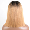 Highlight Brown Long Pixie Straight Bob