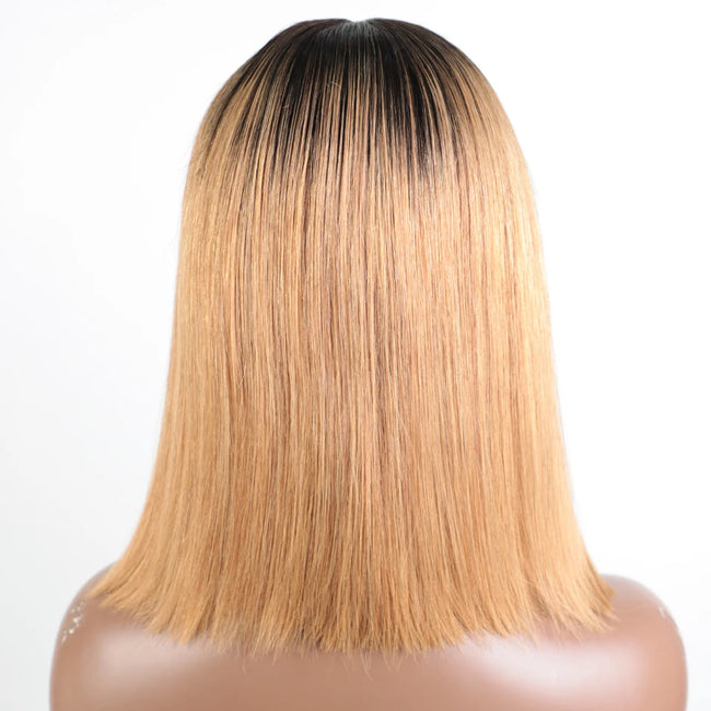 Highlight Brown Long Pixie Straight Bob