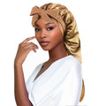 Women Bonnet Satin Sleeping Hat Long Tail Braid Hair Night Sleep Cap Head Cover Bonnets Shower Caps for Sauna Bathing Bonnet