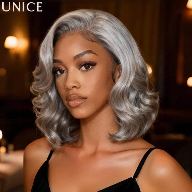 UNICE Layered Blowout Salt & Pepper Wig