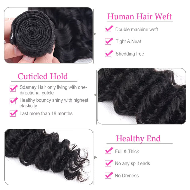 Deep Wave Brazilian Hair Bundles